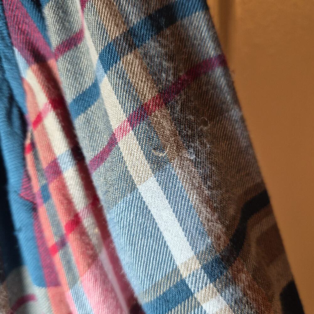 Lucky Brand Tunic Shirt Top Women Medium Button Up‎ Long Sleeve Long Tail - M - Picture 7 of 8